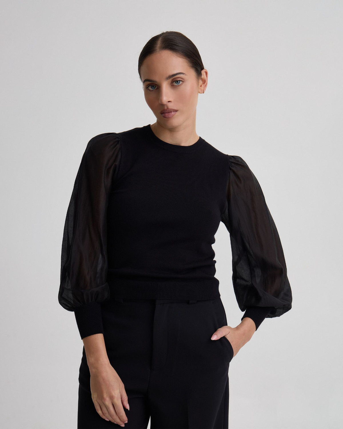 Alice Contrast Sleeve Knit WOMENS KNITWEAR