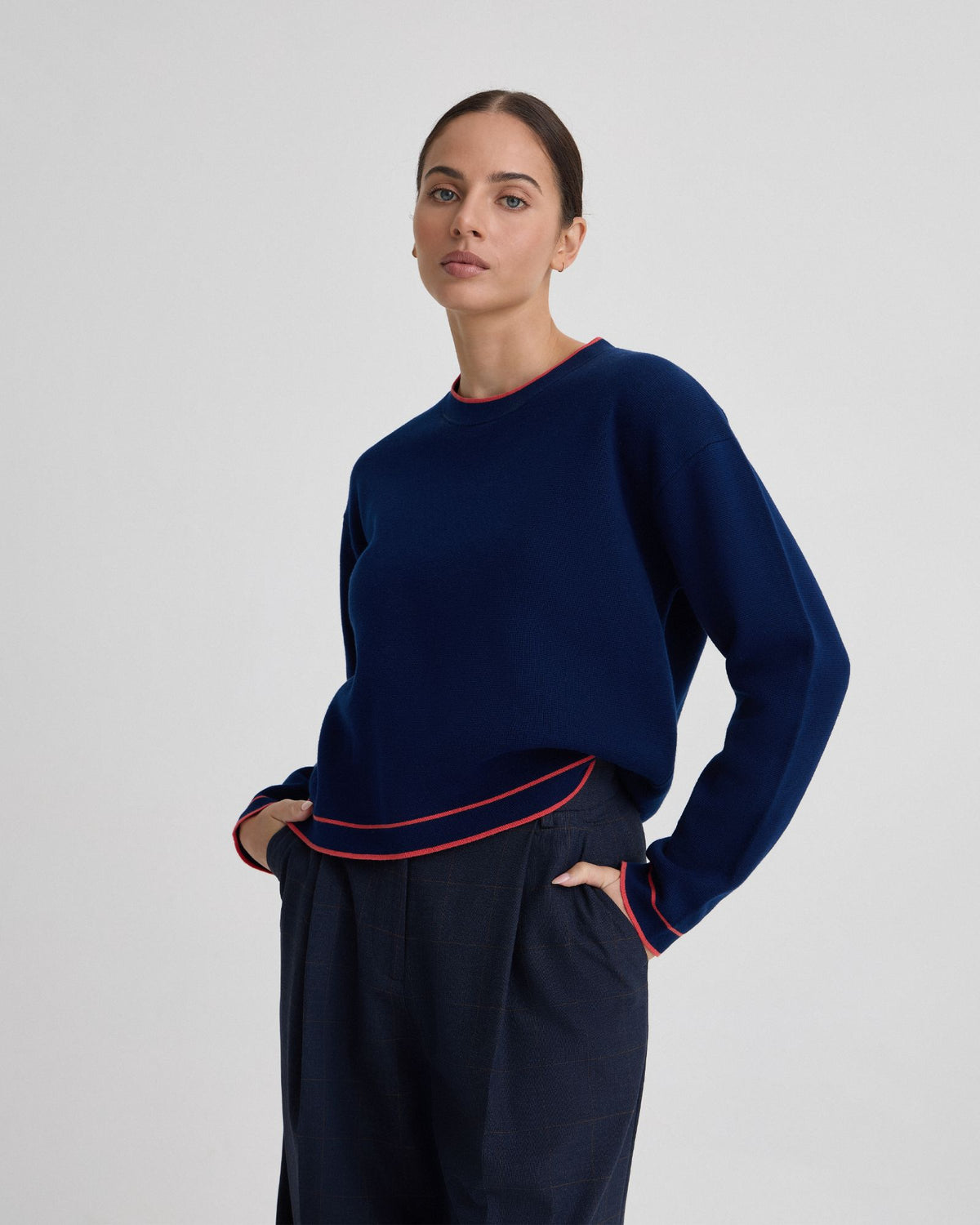 Harper Contrast Trim Knit WOMENS KNITWEAR