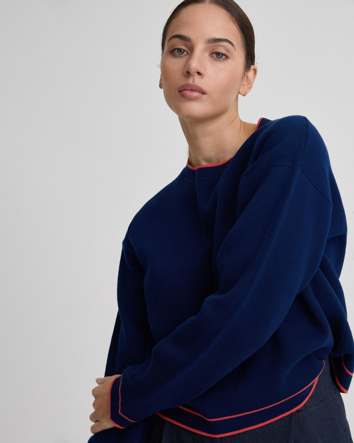 Harper Contrast Trim Knit WOMENS KNITWEAR