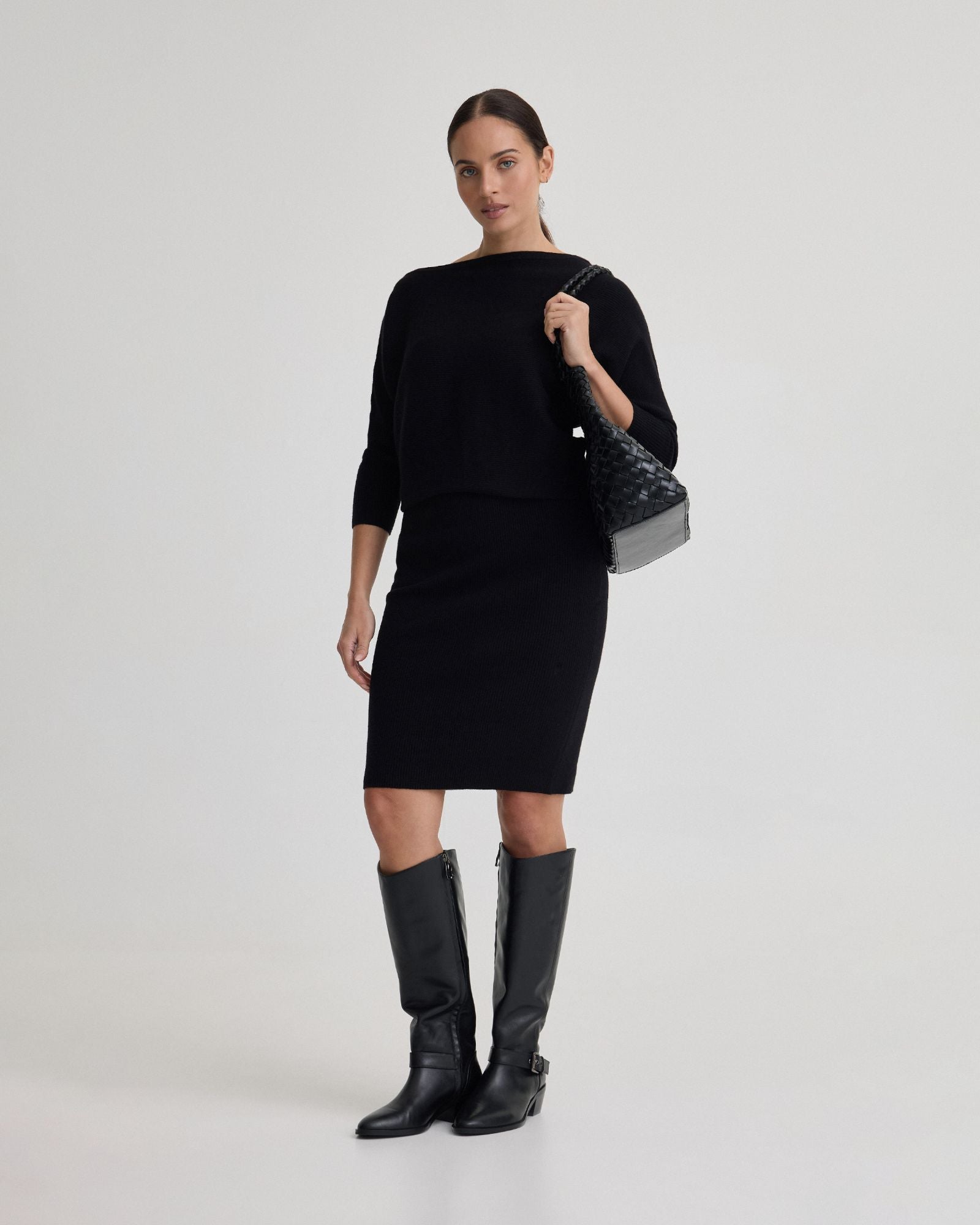 Emma Off Shoulder Knit Dress Oxford Shop Emma Off Shoulder Knit Dress Oxford Shop