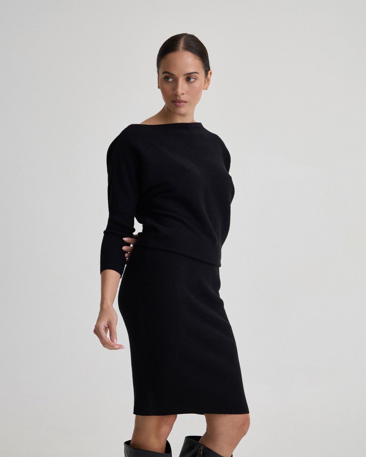 Emma Off Shoulder Knit Dress - Available ~ 1-2 weeks WOMENS DRESSES