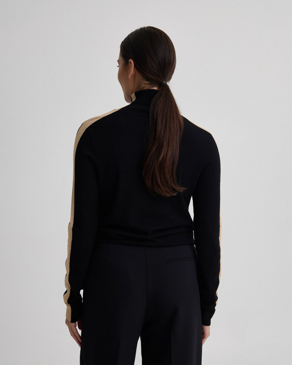 Ela Contrast Panel Turtle Neck - Available ~ 1-2 weeks WOMENS KNITWEAR