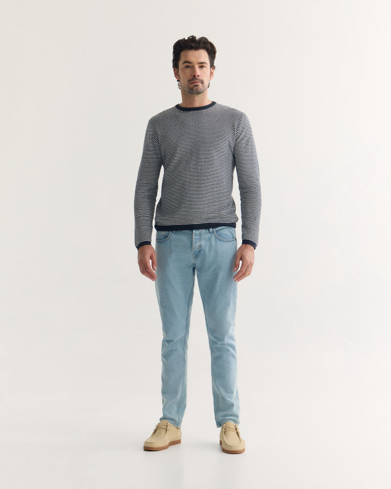 Liam Stripe Crew Neck MENS KNITWEAR