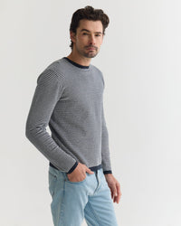 Liam Stripe Crew Neck MENS KNITWEAR