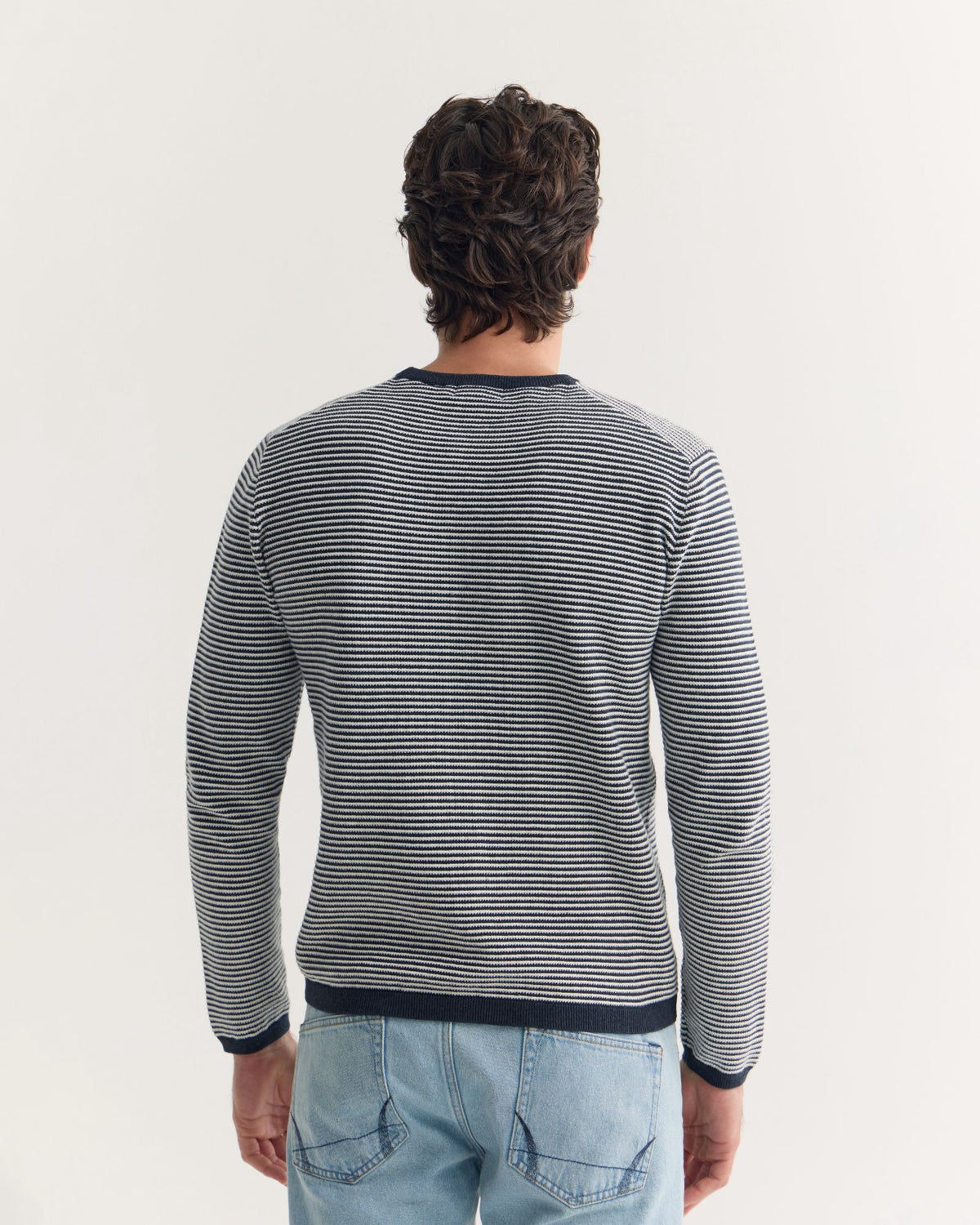 Liam Stripe Crew Neck MENS KNITWEAR