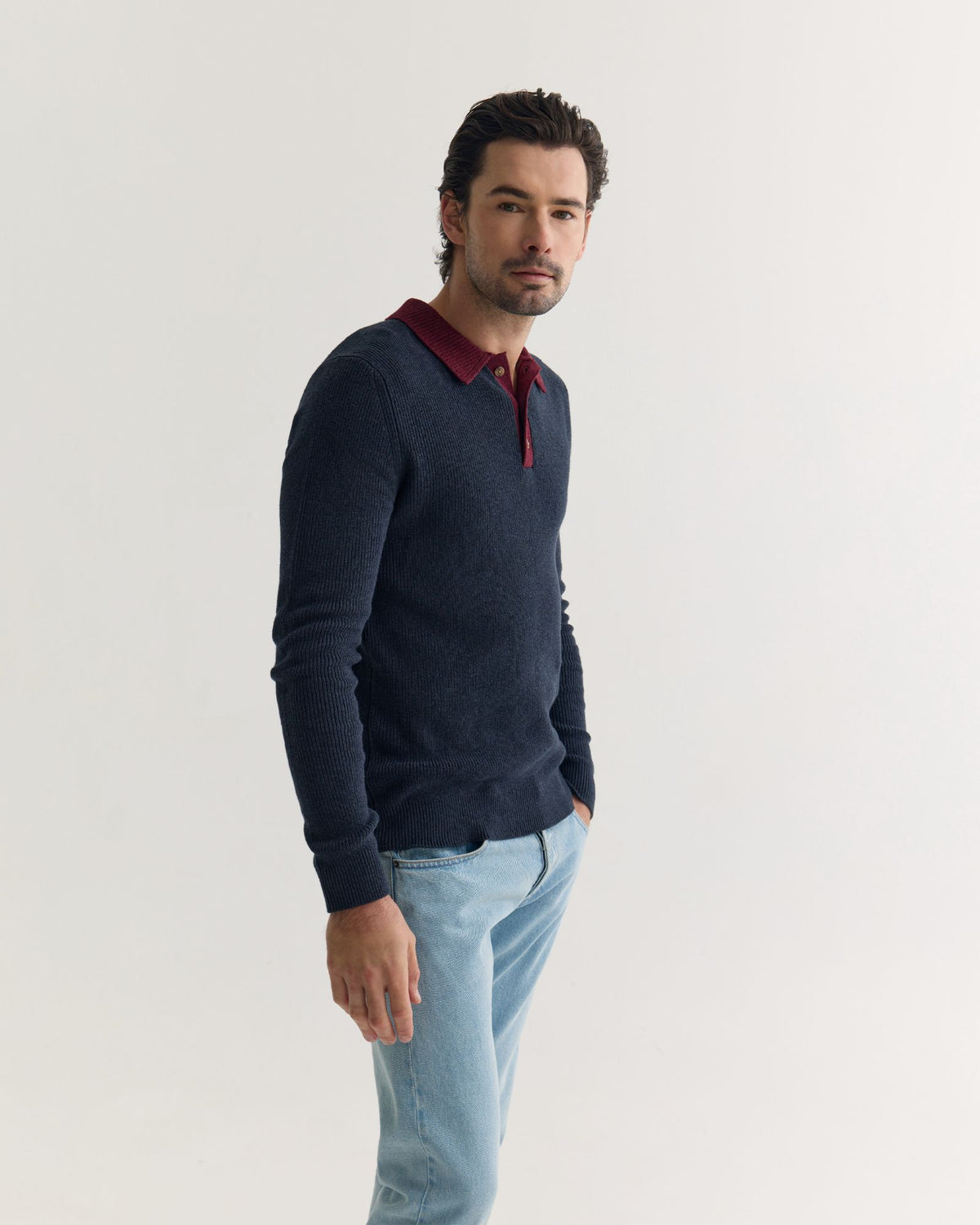 Sam Contrast Collar Knit MENS KNITWEAR