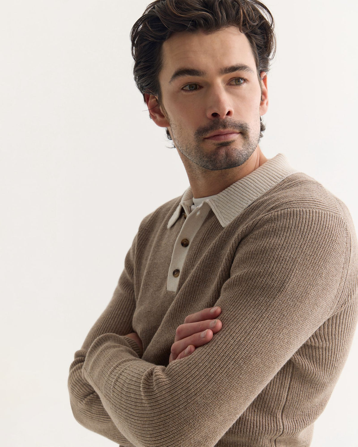 Sam Contrast Collar Knit MENS KNITWEAR