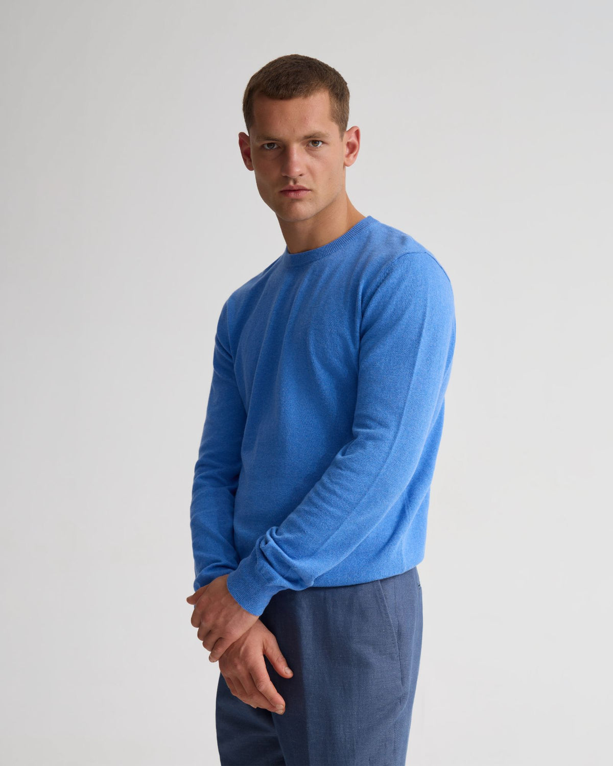 Cotton Cashmere Crew Neck Knit MENS KNITWEAR