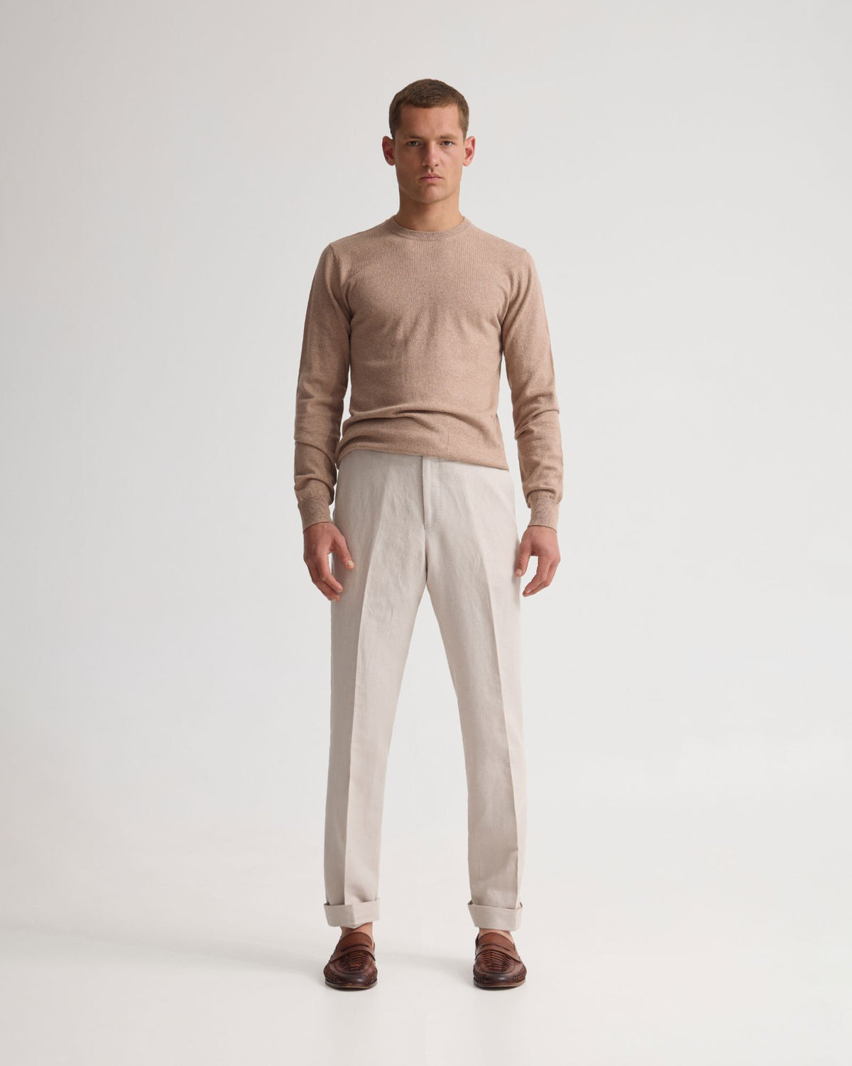 Cotton Cashmere Crew Neck Knit MENS KNITWEAR