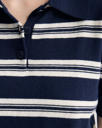 Camille Knitted Polo Striped WOMENS KNITWEAR