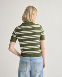 Camille Knitted Polo Striped WOMENS KNITWEAR