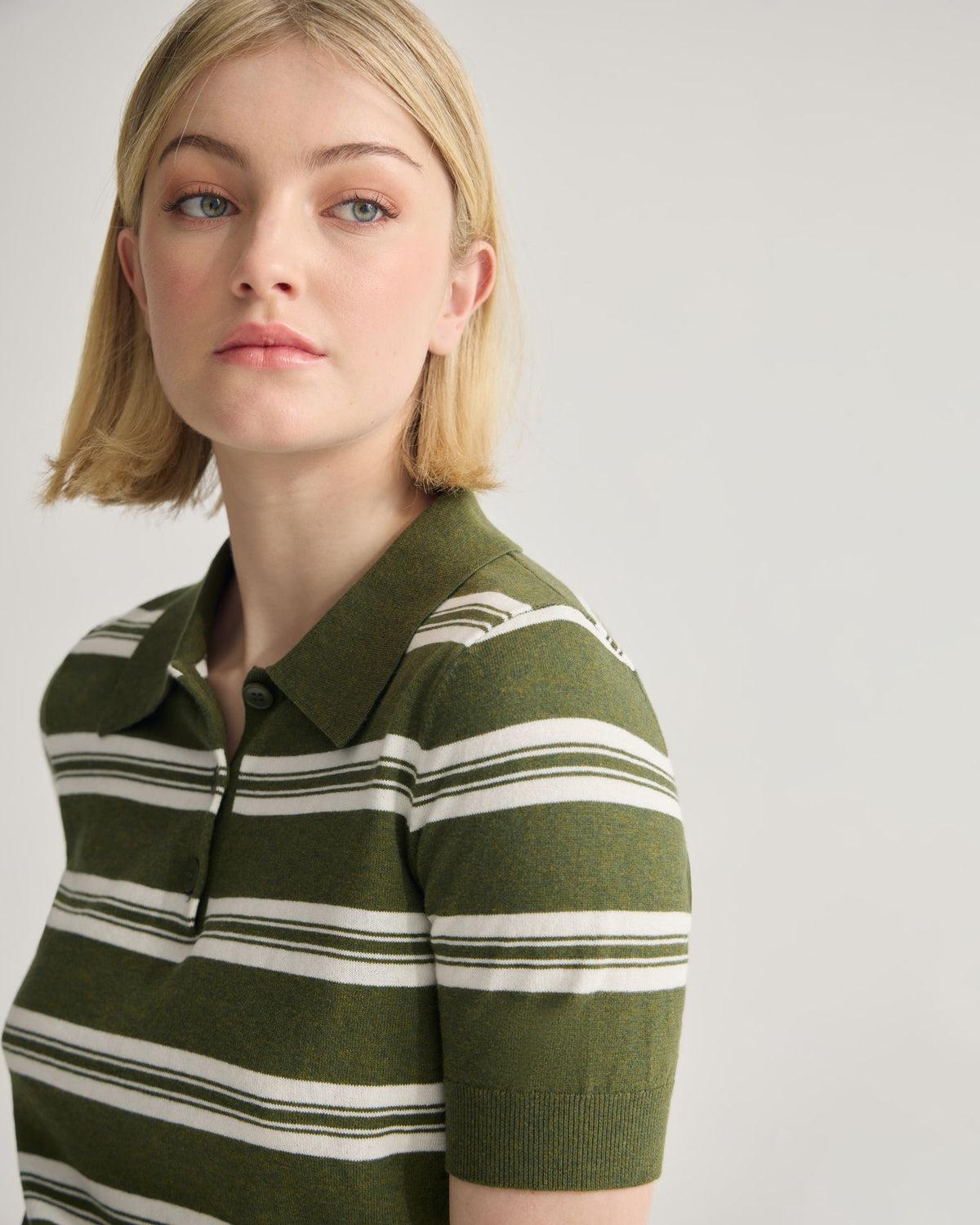 Camille Knitted Polo Striped WOMENS KNITWEAR