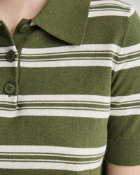 Camille Knitted Polo Striped WOMENS KNITWEAR