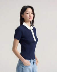 Monique Rib Polo Knit WOMENS KNITWEAR