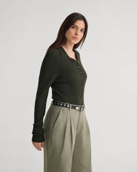 Onyx Ribbed Bodysuit WOMENS KNITWEAR