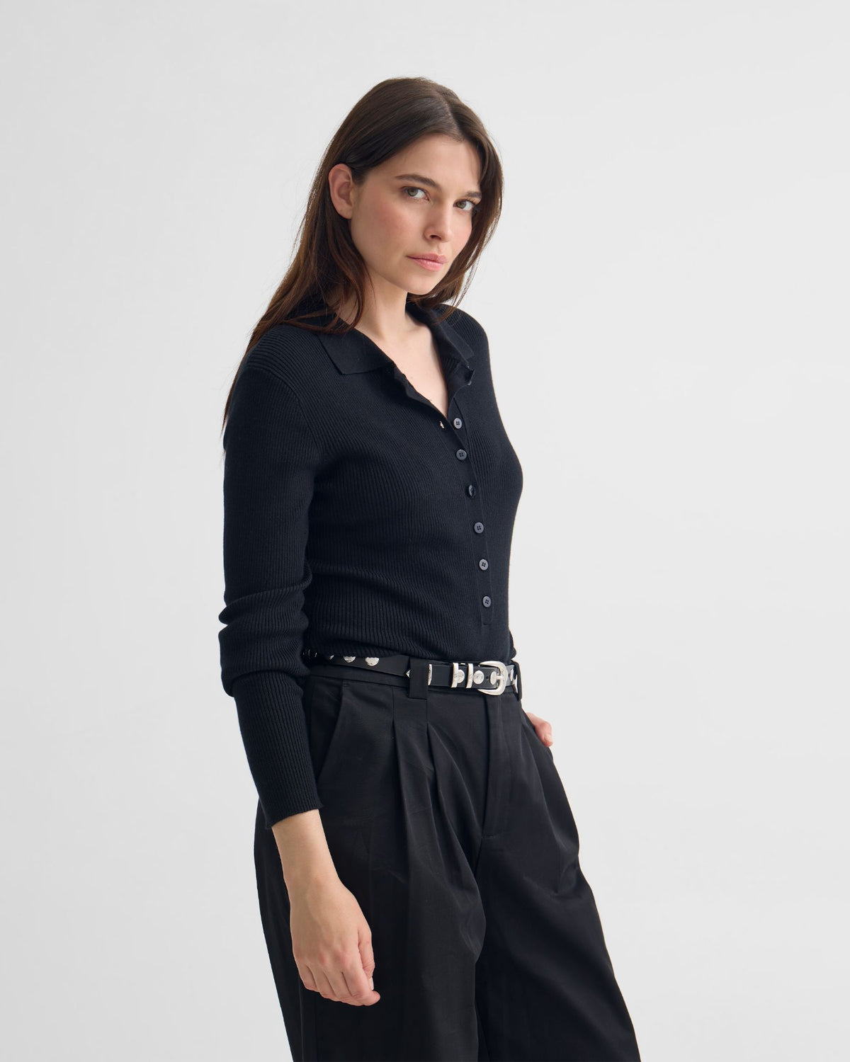 Onyx Ribbed Bodysuit WOMENS KNITWEAR