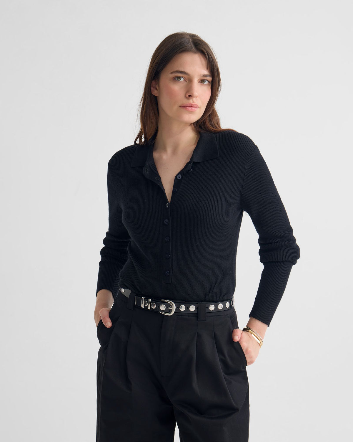 Onyx Ribbed Bodysuit WOMENS KNITWEAR