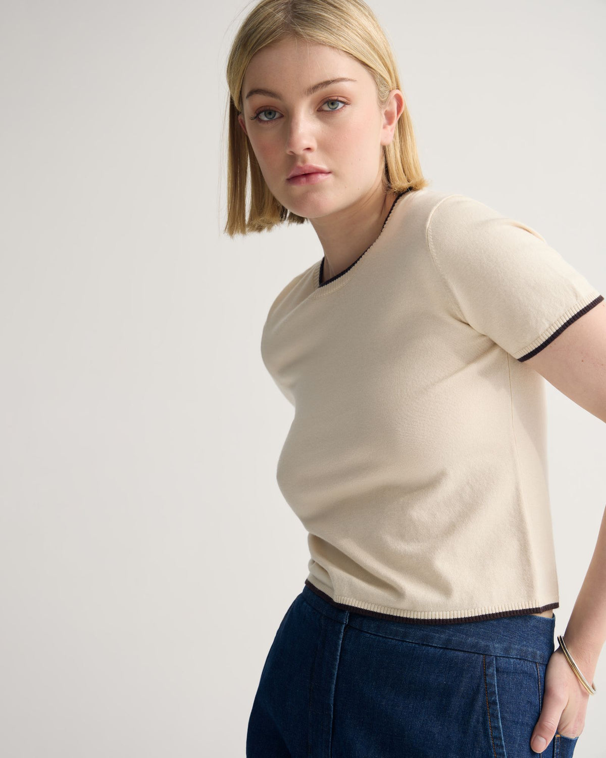 Indra Tipping Knit WOMENS KNITWEAR