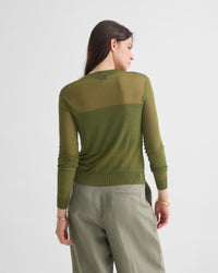 Celina Sheer Panel Cardigan WOMENS KNITWEAR