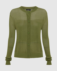 Celina Sheer Panel Cardigan WOMENS KNITWEAR