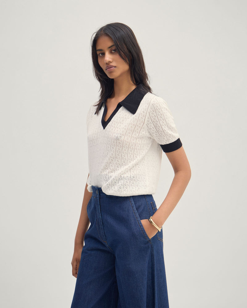 Aimee Pointelle Polo