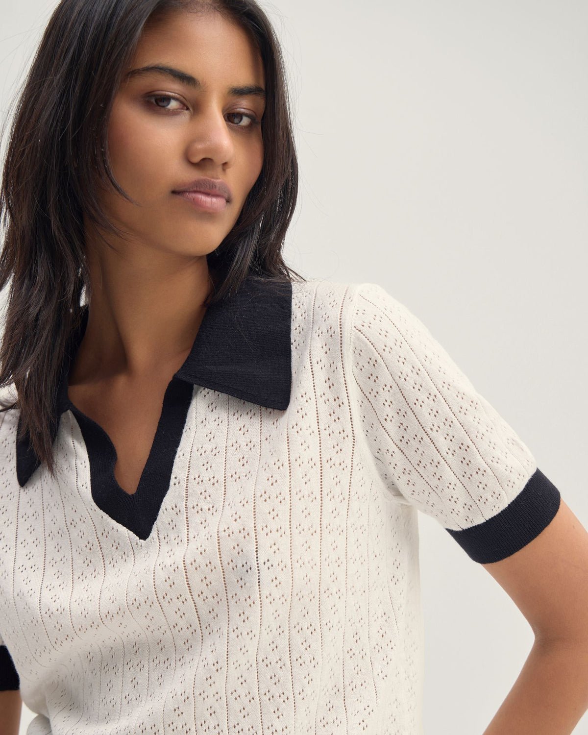 Aimee Pointelle Polo