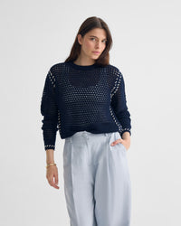 Gaby Cotton Crew Neck WOMENS KNITWEAR