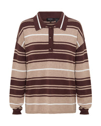Pip Striped Polo Knit WOMENS KNITWEAR