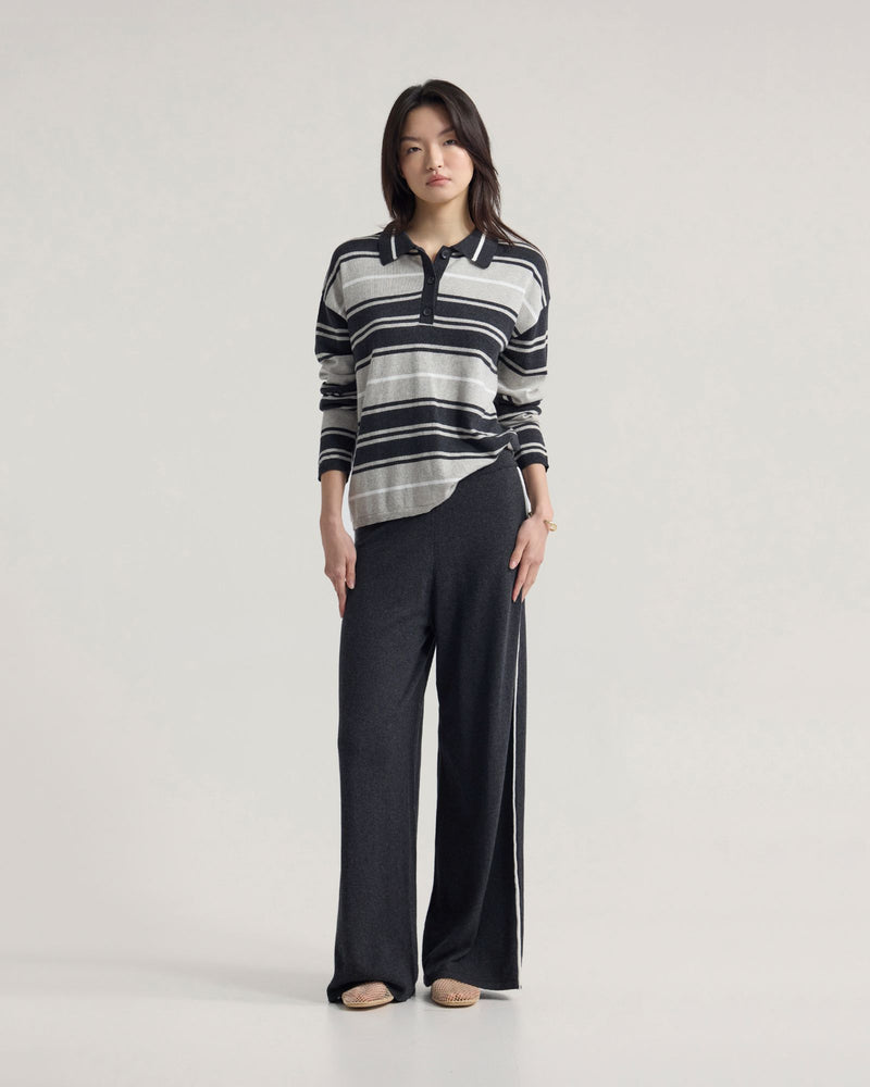 Pip Striped Polo Knit WOMENS KNITWEAR
