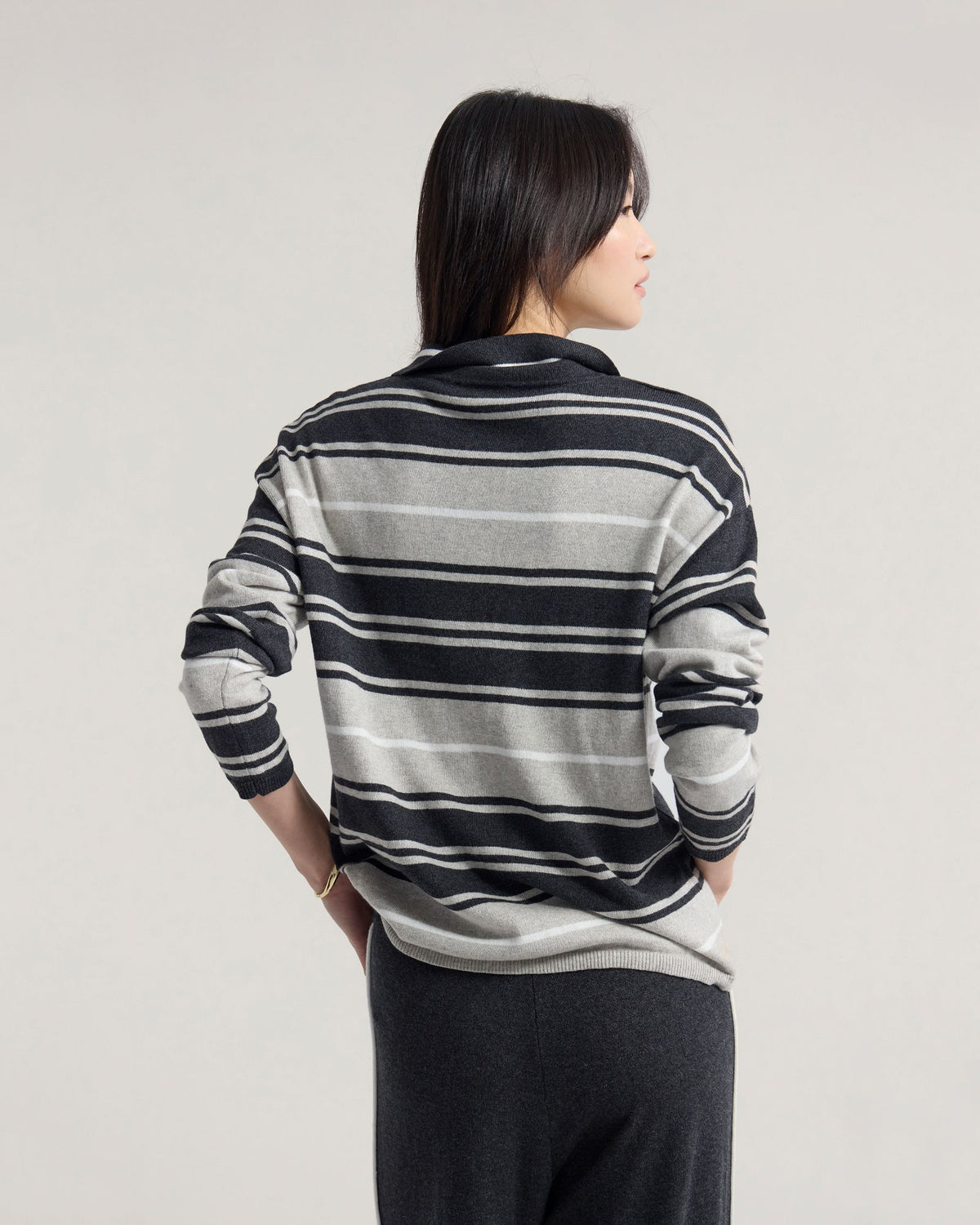 Pip Striped Polo Knit WOMENS KNITWEAR