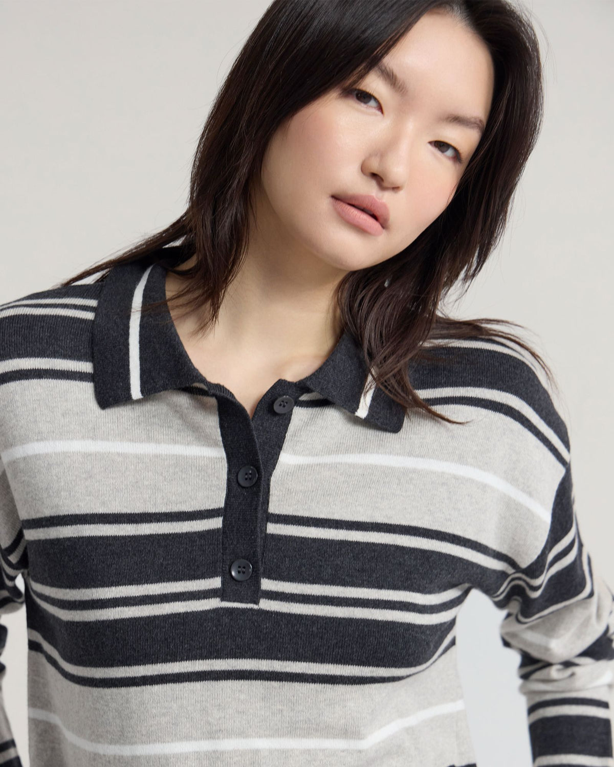 Pip Striped Polo Knit WOMENS KNITWEAR