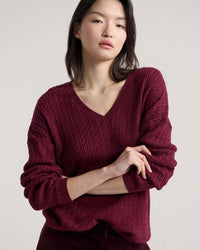 Drew Cable V-Neck Knit WOMENS KNITWEAR