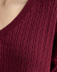 Drew Cable V-Neck Knit WOMENS KNITWEAR