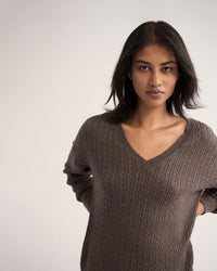 Drew Cable V-Neck Knit WOMENS KNITWEAR