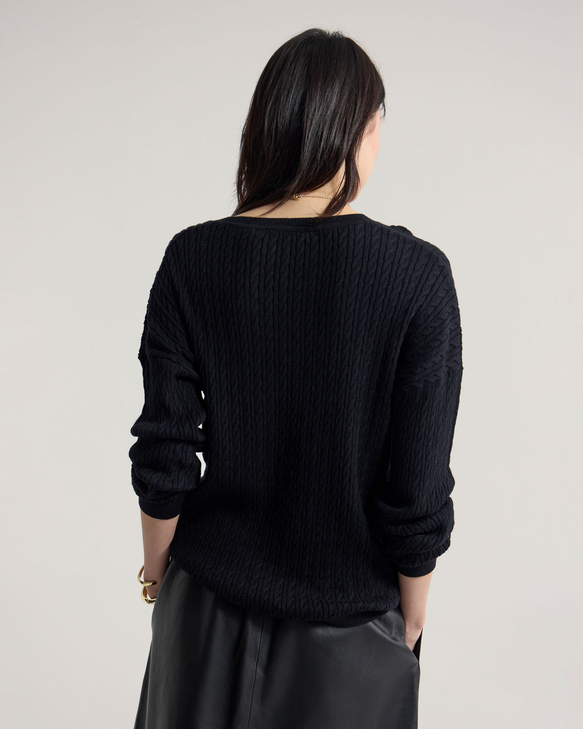 Drew Cable V-Neck Knit WOMENS KNITWEAR