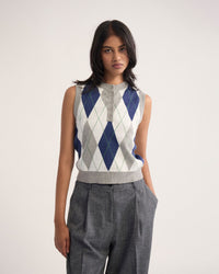 Carina Argyle Vest WOMENS KNITWEAR