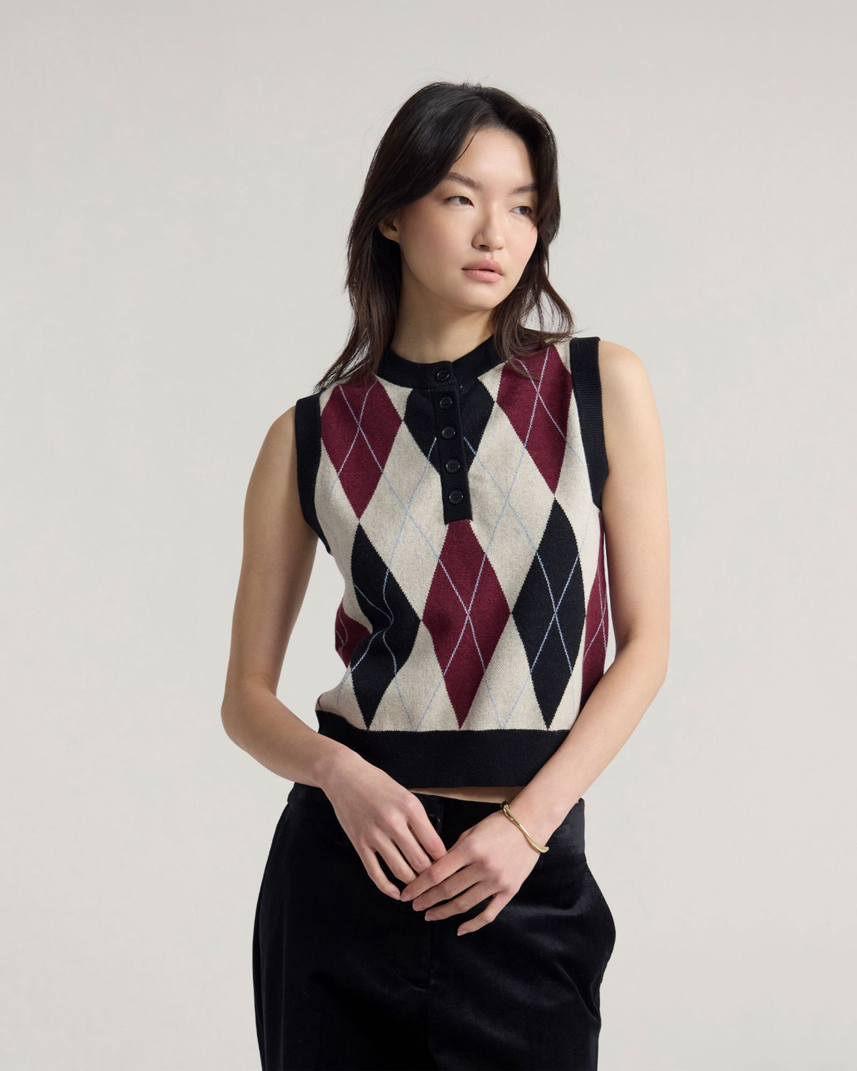 Carina Argyle Vest WOMENS KNITWEAR