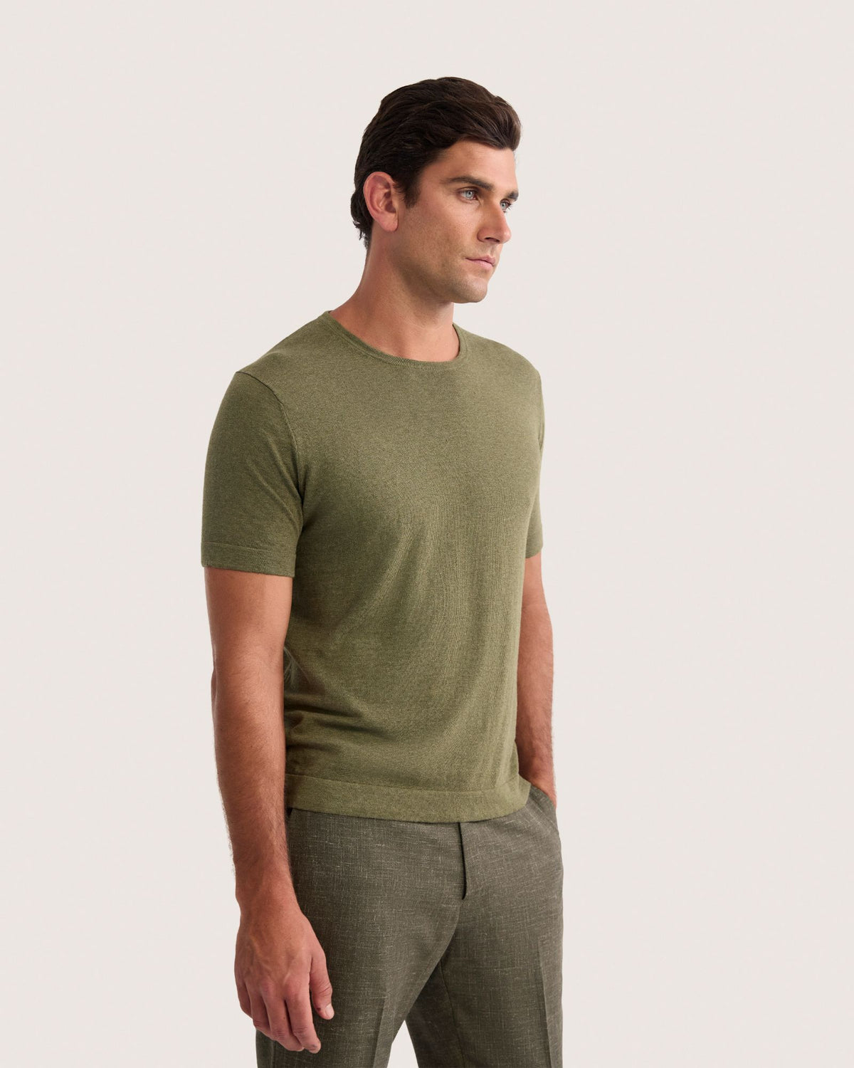 Theodore Crew Neck Knitted T-Shirt MENS KNITWEAR