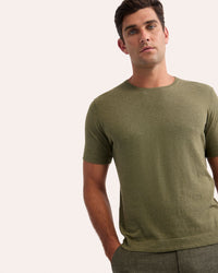 Theodore Crew Neck Knitted T-Shirt MENS KNITWEAR