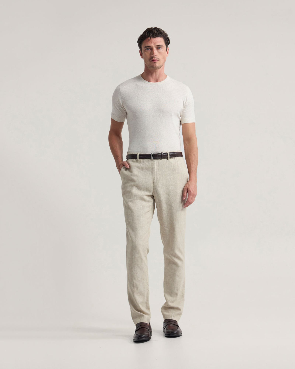 Theodore Crew Neck Knitted T-Shirt MENS KNITWEAR