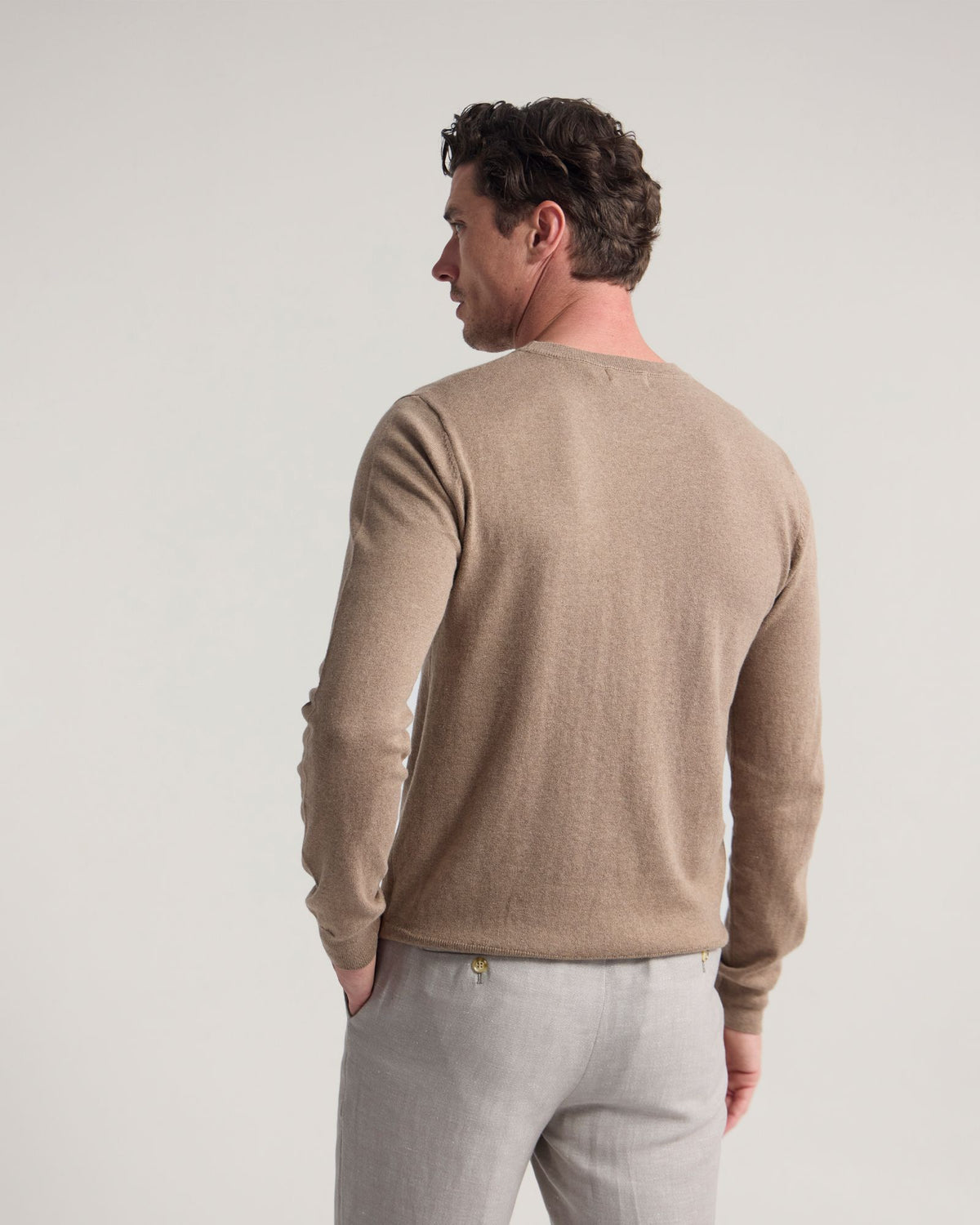 Cotton Cashmere Crew Neck Knit MENS KNITWEAR