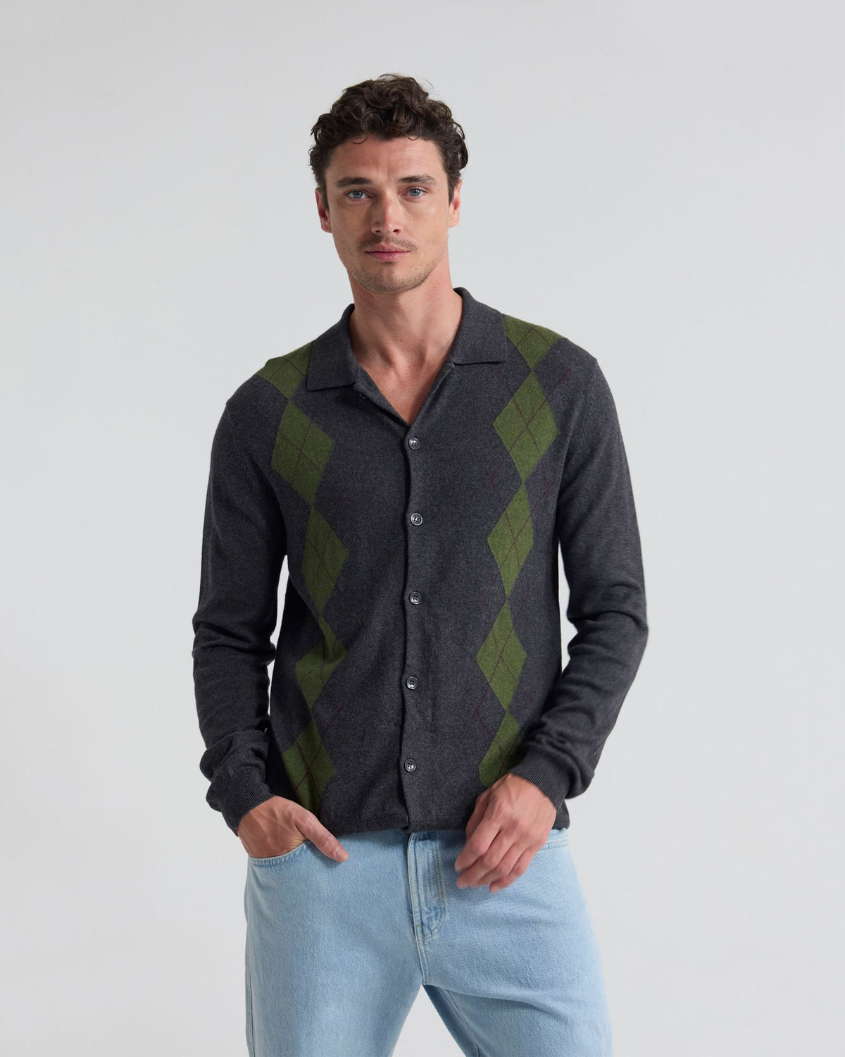 Justin Argyle Cardigan MENS KNITWEAR