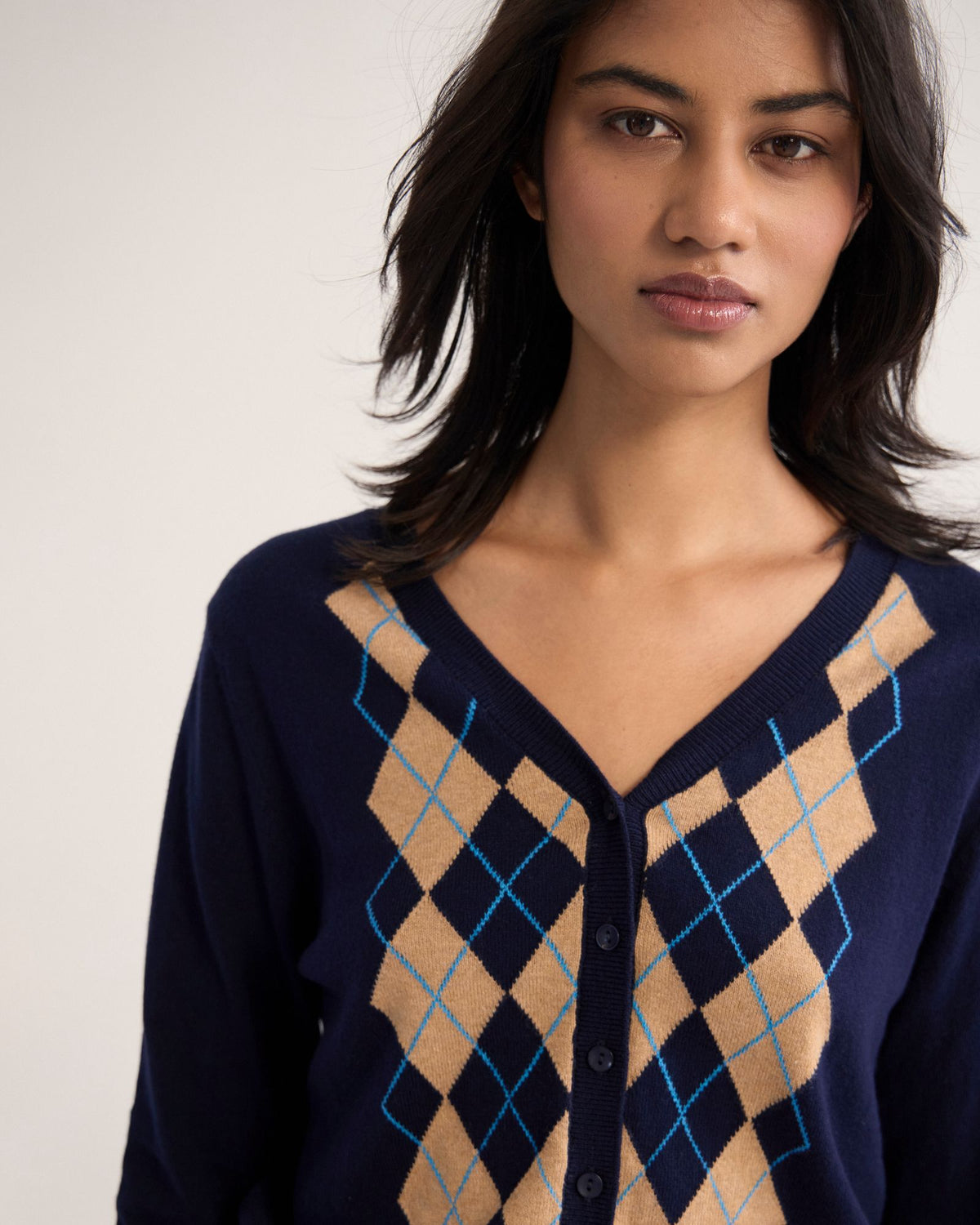 Pixie Argyle Cardigan WOMENS KNITWEAR