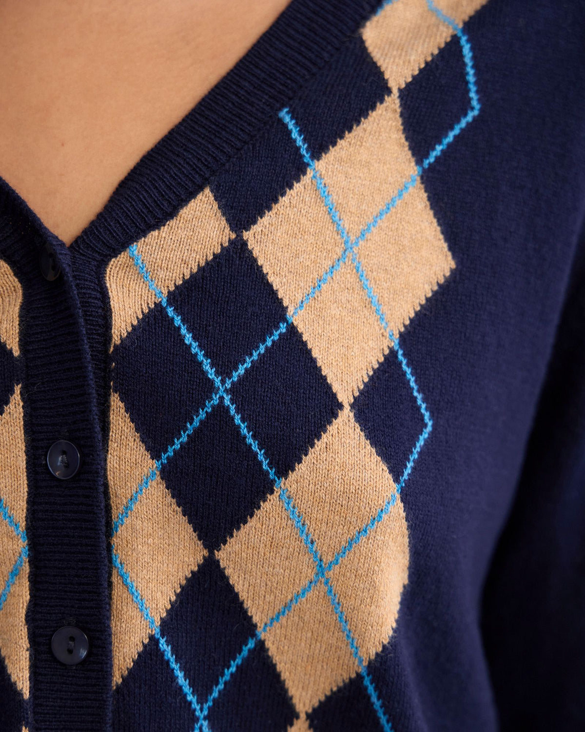 Pixie Argyle Cardigan WOMENS KNITWEAR