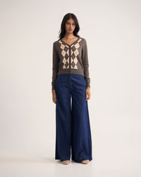 Pixie Argyle Cardigan WOMENS KNITWEAR