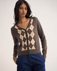 Pixie Argyle Cardigan WOMENS KNITWEAR