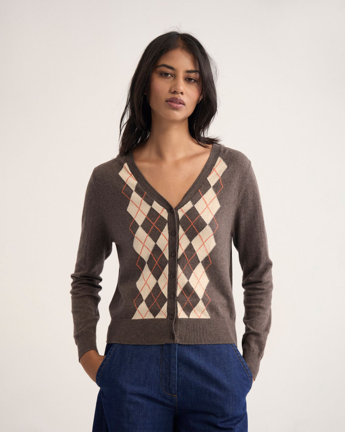 Pixie Argyle Cardigan WOMENS KNITWEAR