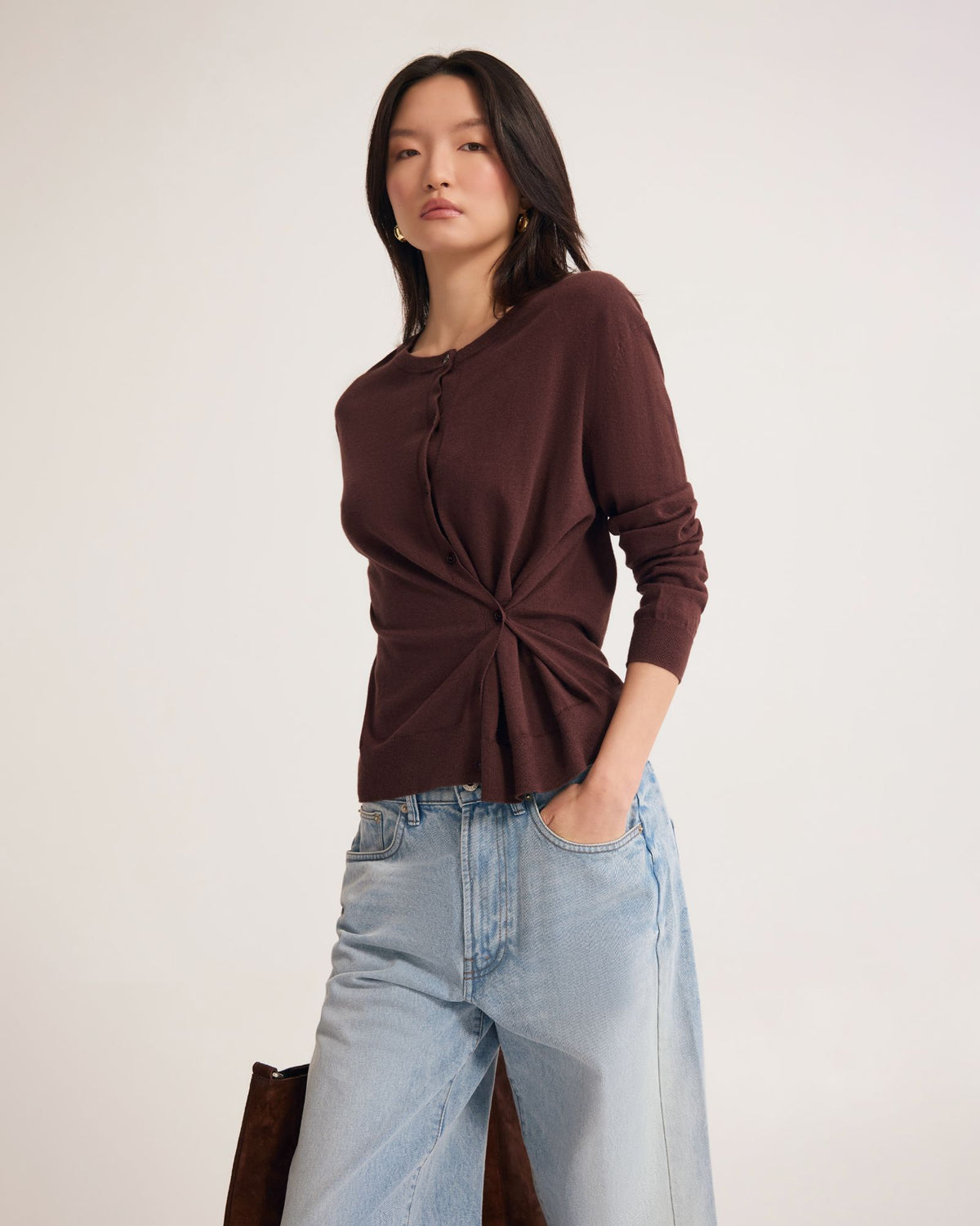 Saga Side Button Cardigan WOMENS KNITWEAR