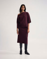 Laura Knitted Folded Collar Top WOMENS KNITWEAR