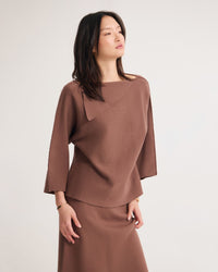 Laura Knitted Folded Collar Top WOMENS KNITWEAR